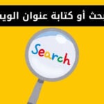 البحث أو كتابة عنوان الويب url في google