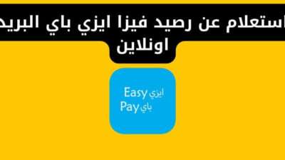استعلام عن رصيد فيزا ايزي باي البريد اونلاين