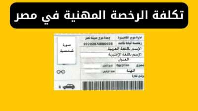 تكلفة الرخصة المهنية في مصر