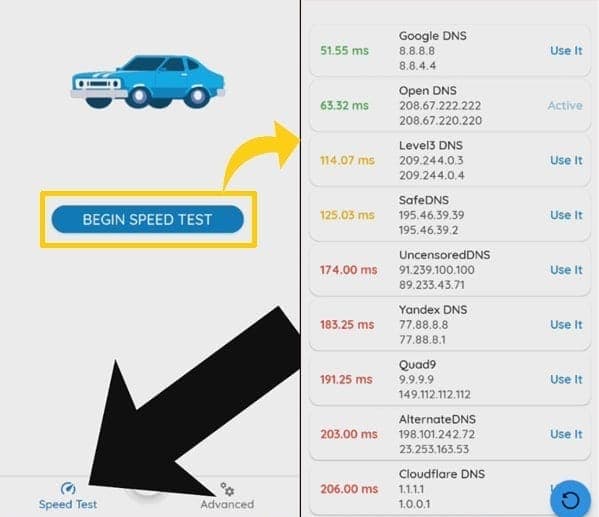 شرح تطبيق DNS Changer لتسريع الانترنت وتغيير الدي ان اس