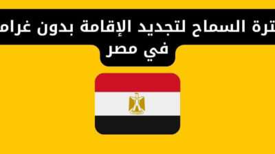 فترة السماح لتجديد الإقامة بدون غرامة في مصر