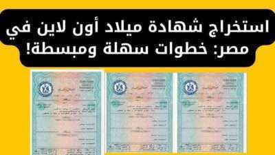 استخراج شهادة ميلاد أون لاين في مصر: خطوات سهلة ومبسطة!
