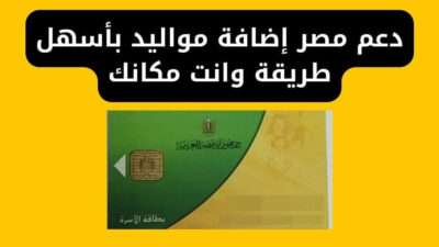 دعم مصر إضافة مواليد بأسهل طريقة وانت مكانك