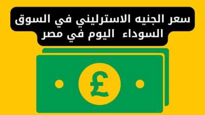 سعر الجنيه الاسترليني في السوق السوداء مصر اليوم لحظة بلحظة