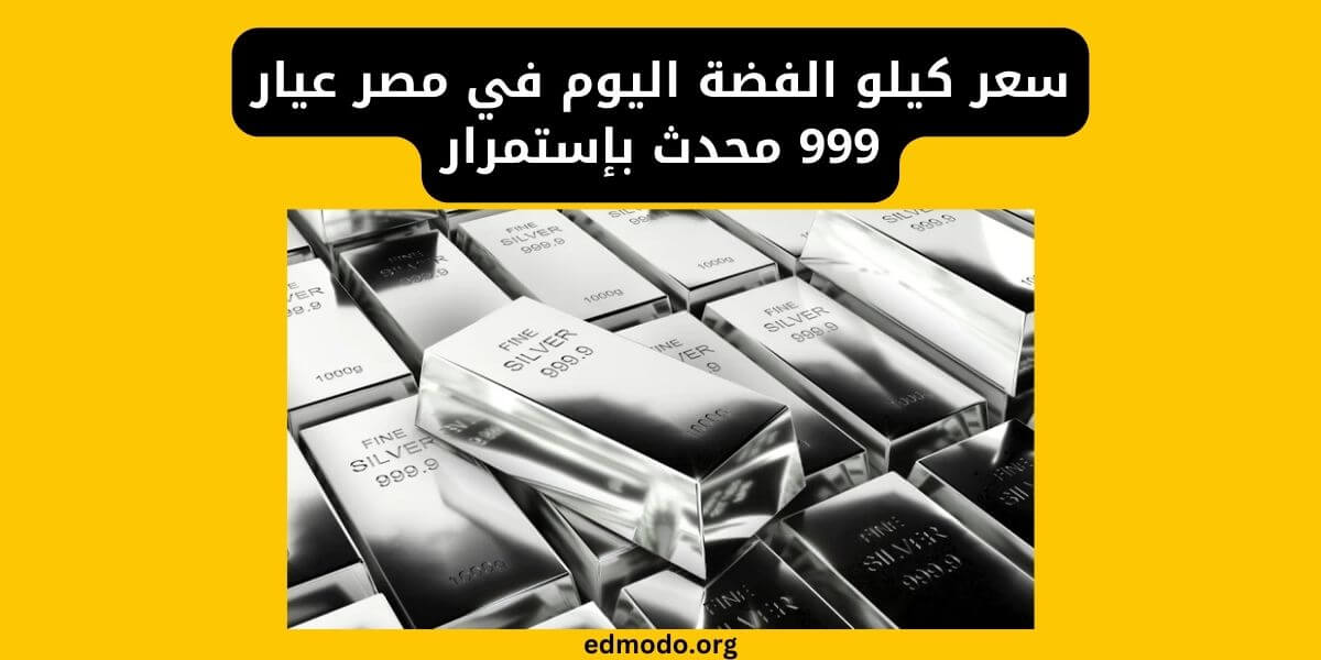 سعر كيلو الفضة اليوم في مصر عيار 999 محدث بإستمرار