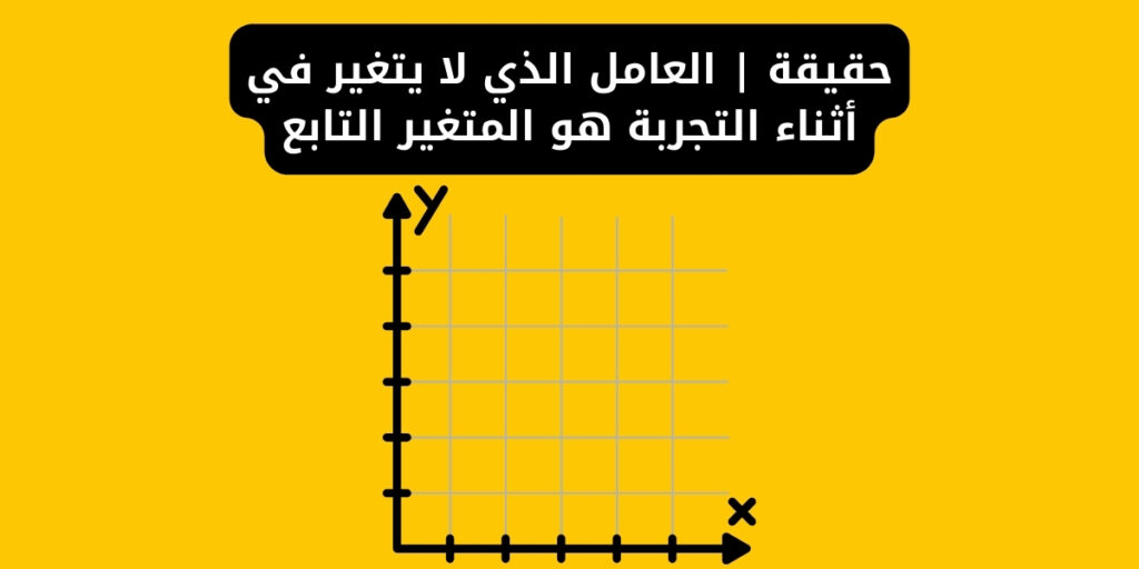 حقيقة | العامل الذي لا يتغير في أثناء التجربة هو المتغير التابع