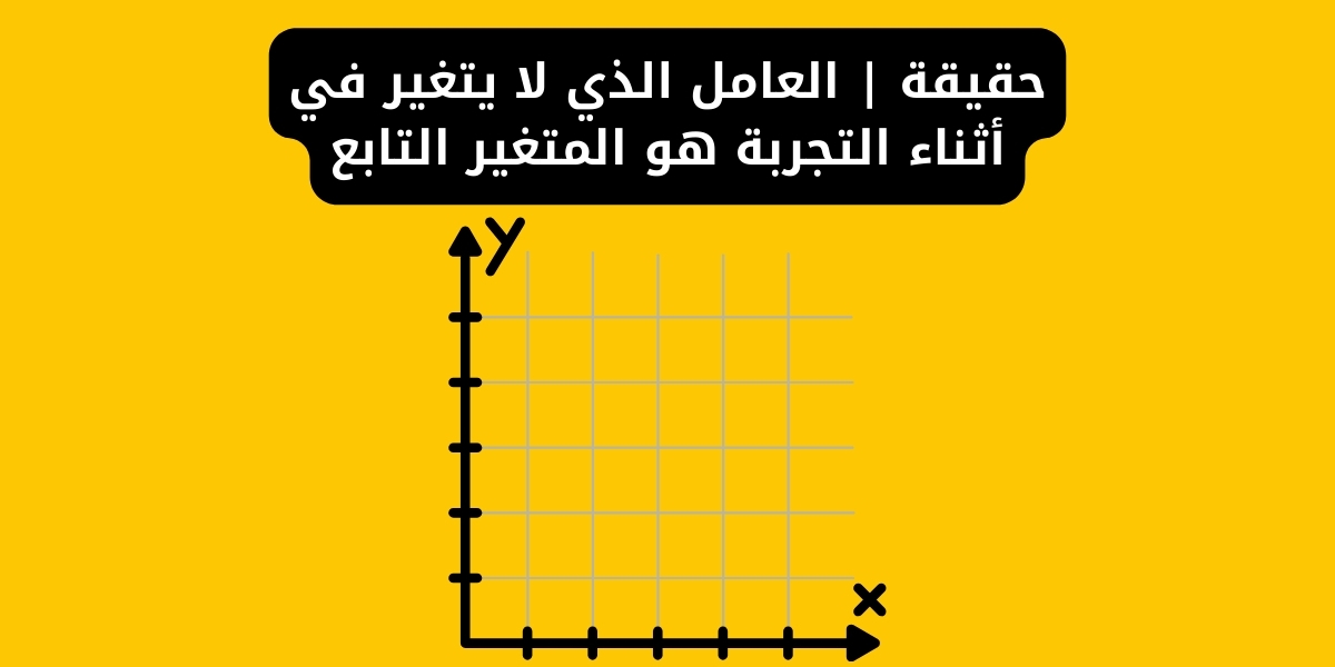 حقيقة | العامل الذي لا يتغير في أثناء التجربة هو المتغير التابع